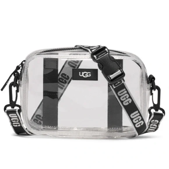 UGG Black and Clear Janey II Transparent Crossbody Belt-bag Clutch - Picture 6 of 11